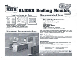 Bed Bug Slider / Monitor
